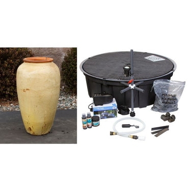 Tuscany FNT40018 Ceramic Triple Vase Complete Fountain Kit Vase Fountain Blue Thumb